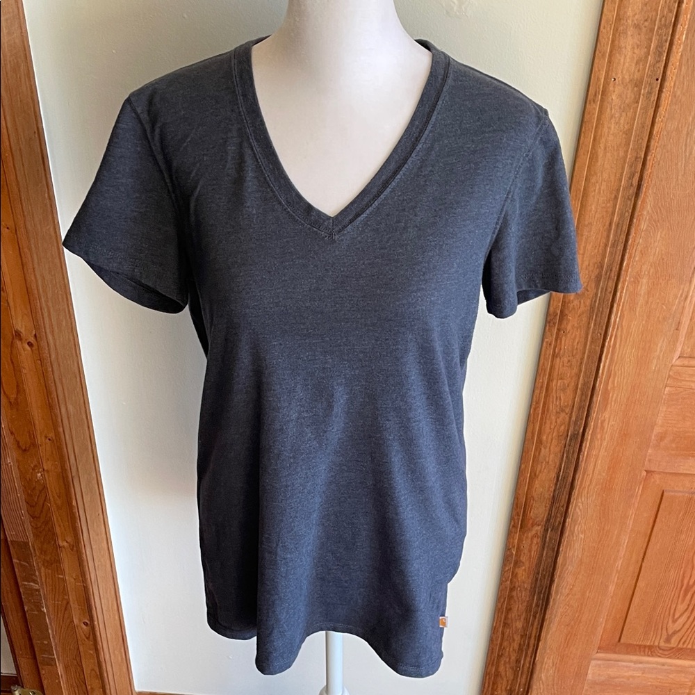 CARHARTT Charcoal V-Neck Short Sleeve Tee M